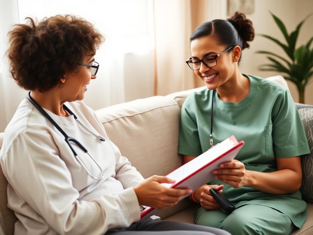 Nurse providing Post-Hospital & Recovery Education